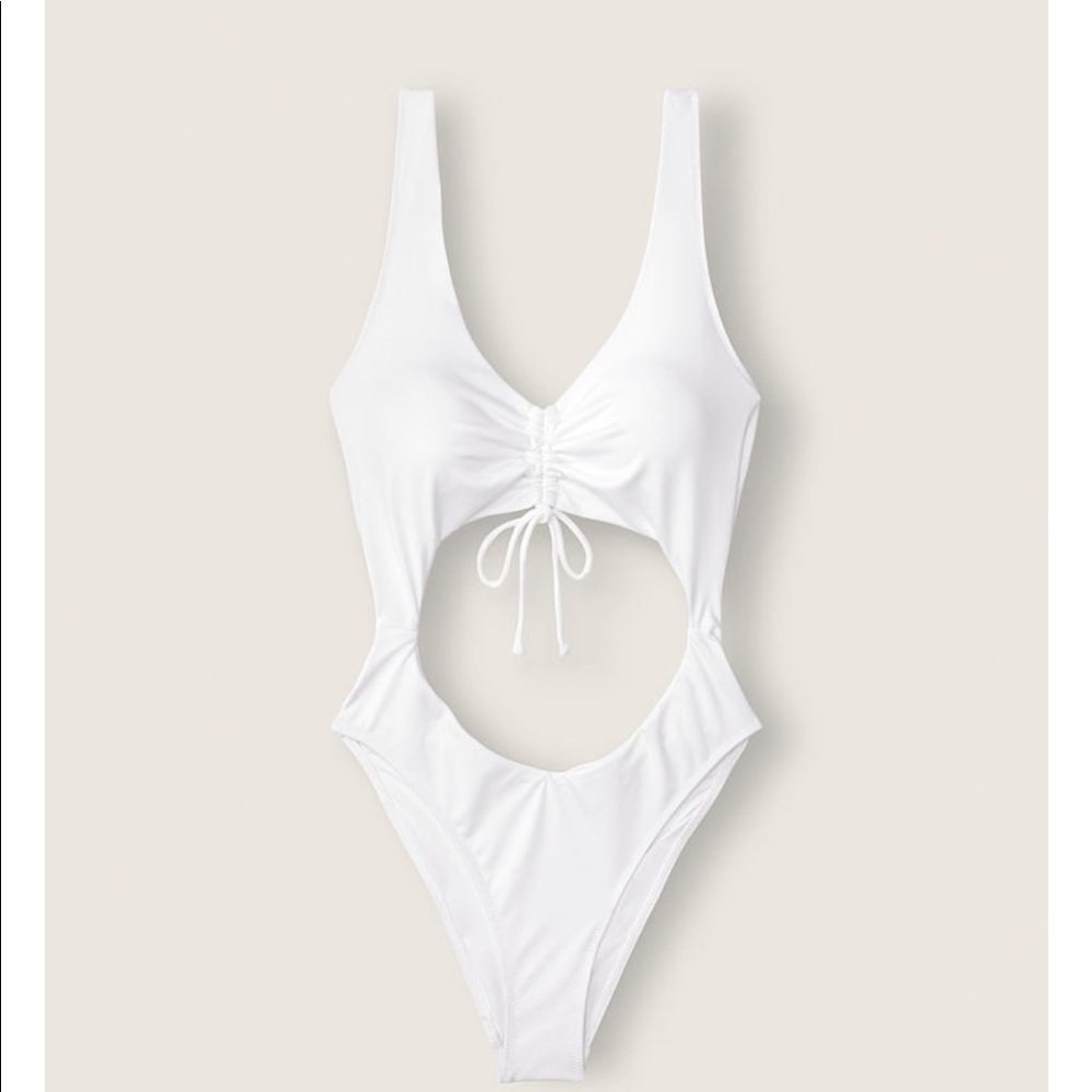 Victoria’s Secret pink white cut out monokini